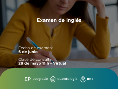 Exámen de inglés.